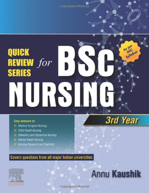 Quick Review Series for B.Sc. Nursing: 3rd Year, 1e