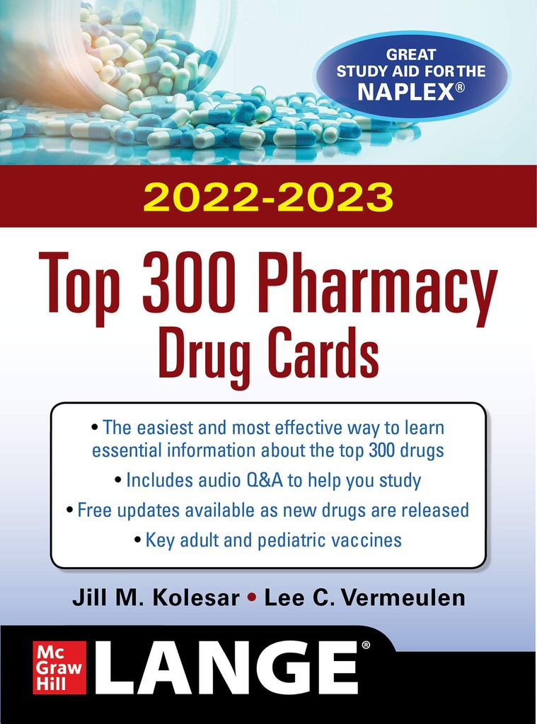 MCGRAW-HILL'S 2020/2021 TOP 300 PHARMACY DRUG CARDS, 6E