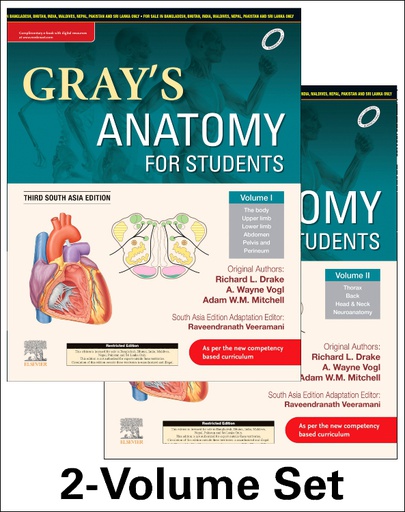 [B9788131267486] Gray's Anatomy for Students, 2-Vol. Set, 3rd SAE